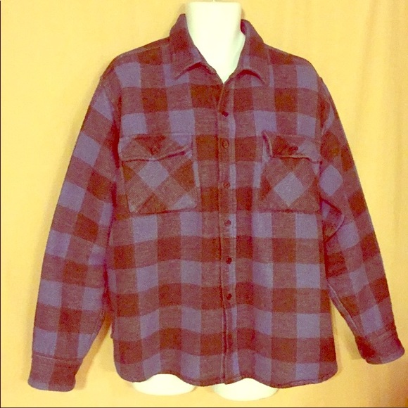 Vintage Other - Alpine Ridge Rugged Wear blue plaid shirt VINT XL